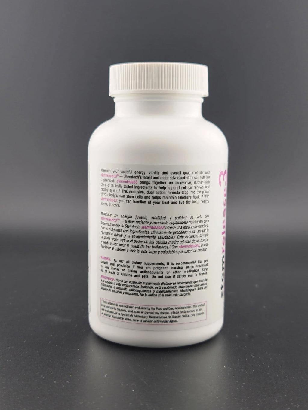 Stemtech Stemrelease3™ Cutting-Edge Stem Cell Nutrition for Natural Renewal and Youthful Vitality, Exclusive Blend for Enhanced Telomere Health 60 Capsules (3 Pack)
