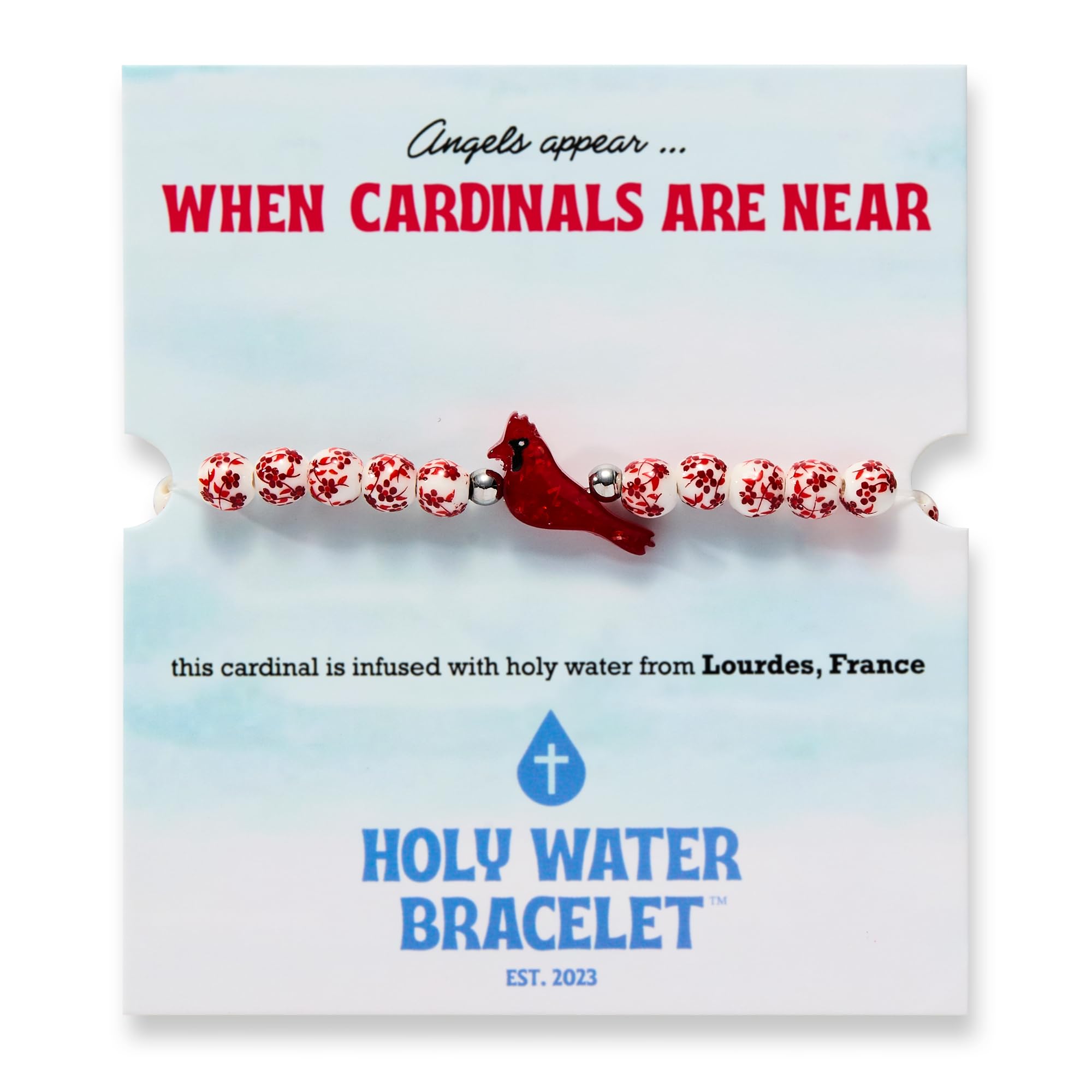 Holy Water Porcelain Cardinal Silver