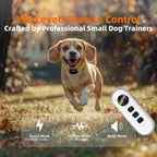 Ultra-Small Dog Shock Collar, Ultra-Light & Thin Dog Training Collar with 1300ft Remote, Tailored for Small Dogs 5-15lbs & Medium Dogs, 198-Level Precise Control, Waterproof, Rechargeable (Black)