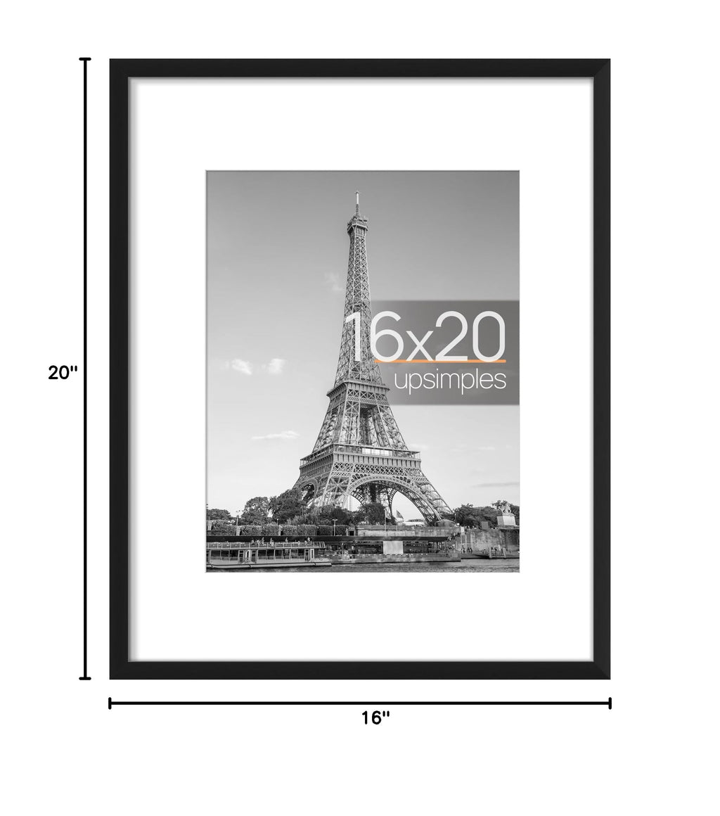 upsimples 16x20 Picture Frame, Wall Decor Poster Frames, Black 1 Pack