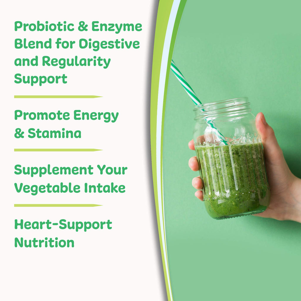 New Vitality Royal Greens Superfood Powder | Healthy Veggie Powder with Probiotics, Enzymes, Antioxidants, Wheat Grass & Greens 10.75oz (30 Day Supply)