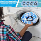 12 Pack Spin Mop Replacement Head,Fit for Rinse Clean 2-Tank System, Microfiber Mop Head Replacement Easy Wring Mop,Refill Mop Replace Head for Floor Cleaning