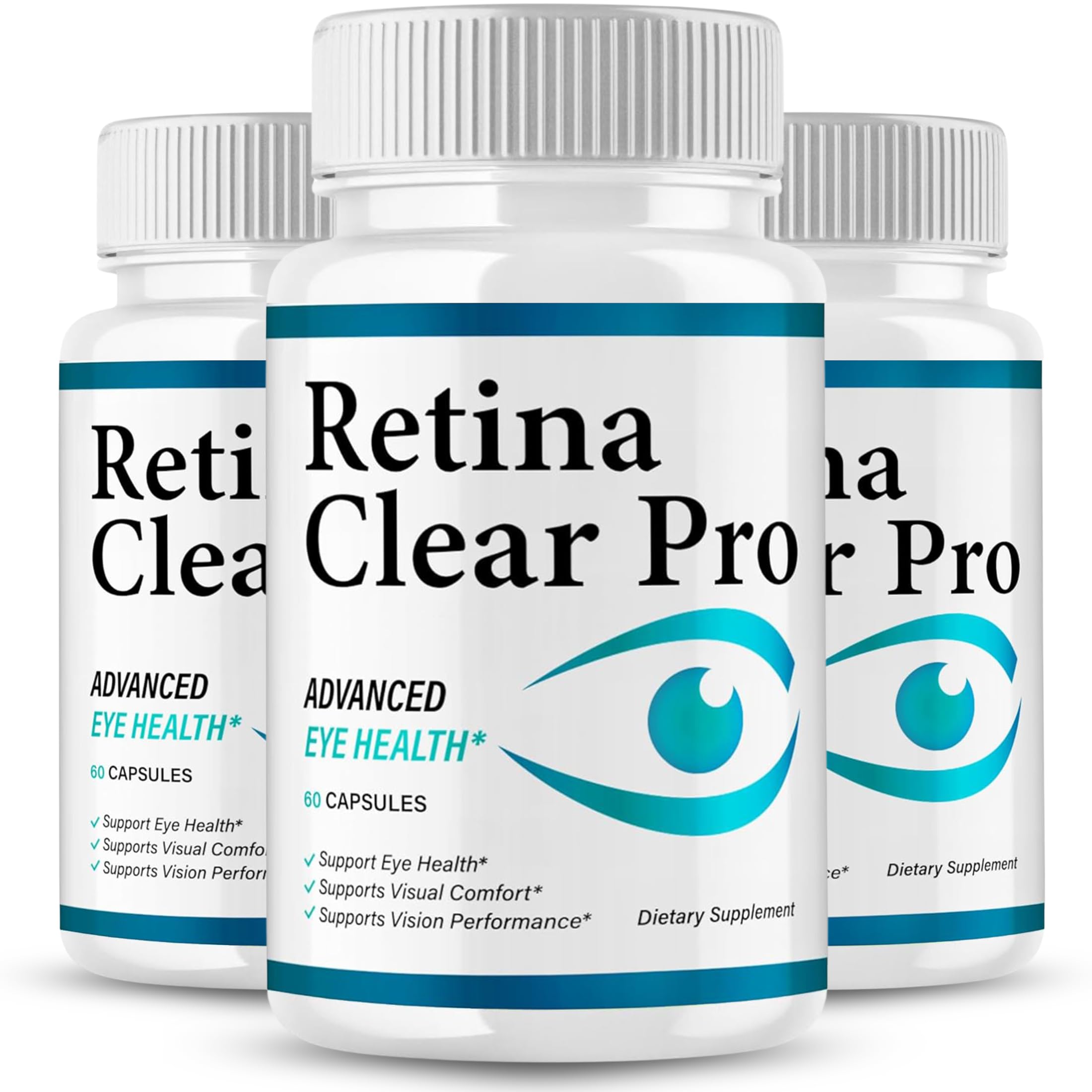 Original Retina Clear Pro Flow Advanced Pills Capsule, Advance Premium Formula, Natural Ingredients for Overall Health & Balanced Healthy Lifestyle | 60 Capsules Each Bottle (Pack of 3)