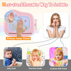 Smasiagon Magnetic Drawing Board for Kids, Toddler Toys for 1-2 Year Old Girl, Portable Doodle Board Pad Learning and Educational Toys for Ages 1 2 3 Year Old Baby Girl Birthday Gift（Pink）