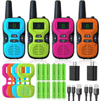 Walkie Talkies for Kids Rechargeable 4 Pack - Outdoor Hiking Camping Toys