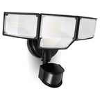 LUTEC 80W 9000LM LED Security Light Hardwire Motion Sensor Outdoor Lights, 4 Head LED Flood Lights Outdoor 5000K Daylight, IP65 Waterproof, Motion Detected Lights for Outside, Garage, Yard (Black)