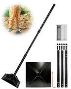 Saker Steel Tamper, 10×10 Inch Hand Compactor with 48 Inch Handle
