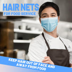 LEOBRO Black Hair Nets, 60 pcs Hair Nets for Food Service Workers, Invisible Nylon Hair Net for Women and Men, Hairnets for Buns, 24 inches