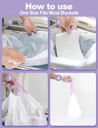 50 Count Beside Commode Liners with Absorbent Pads - Set with 50 Disposable Bags, 50 Pads and 100 Gloves, Lavender Scented, Universal Fit for Toilet Seats, Portable Toilets & Camping Use