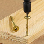 BNUOK Lag Screws #14 x 2-1/2 Inch, (2.5lb, 116pcs) Heavy Duty Construction Structural Exterior Wood Timber Screws, Torx Drive Washer Head Rust Resistant Golden Epoxy Coated, with T30 Star Bit
