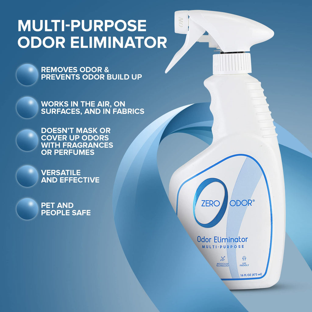 Zero Odor Multi-Purpose Odor Eliminator, Fabric & Room Deodorizer, 16 oz
