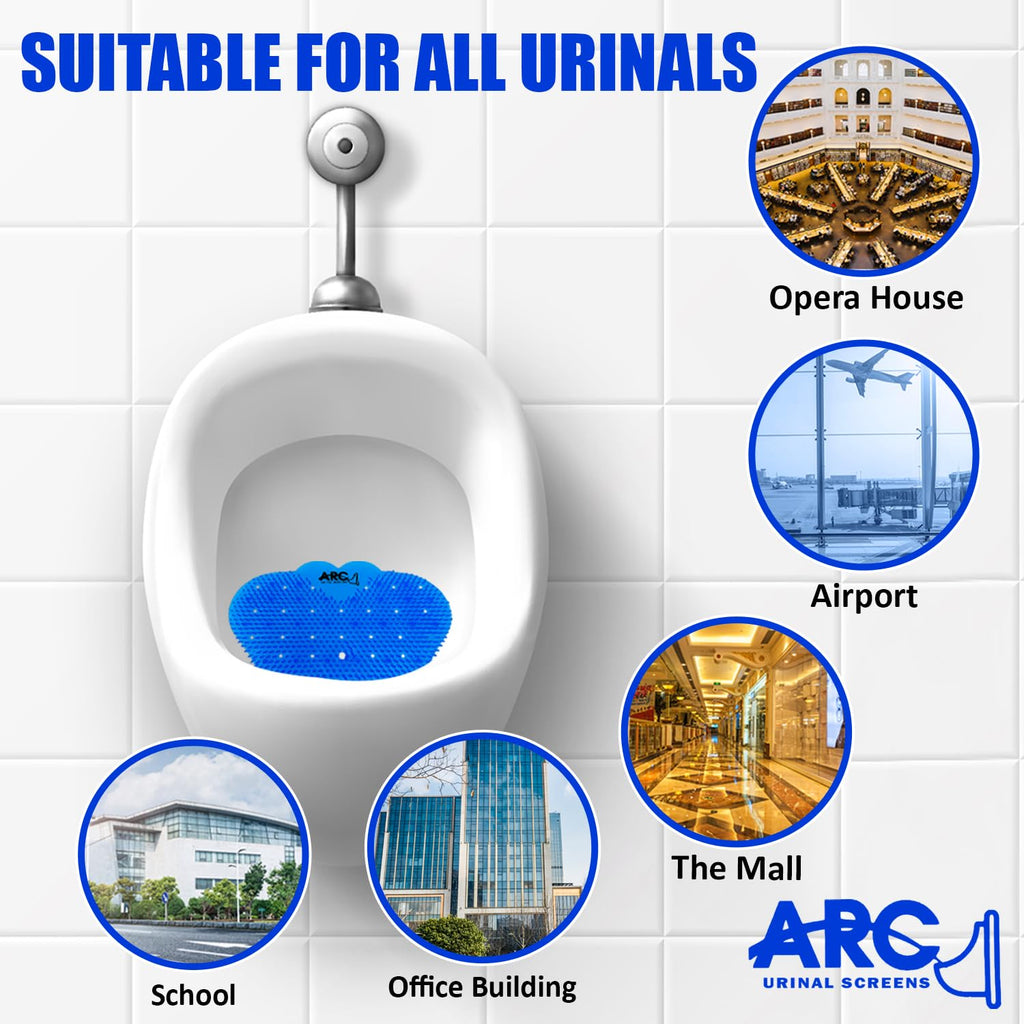 ARC Urinal Screens - Anti-Splash Urinal Screens Deodorizer (10 Pack) | Urinal Cake | Long Lasting Scent to Eliminate Odors | Used for Bathrooms in Bars, Restaurants, Schools, and other Businesses