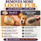 SleekEZ Dog Brush for Shedding | Patented Deshedding Dog Brush | Pet Hair Remover for Short, Medium & Long Coats | Made in USA | 5 Inch