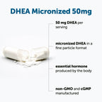 Micro Ingredients DHEA 50 mg Per Serving, 240 Capsules | Micronized DHEA Supplement for Women & Men | Non-GMO, Gluten Free, Soy Free