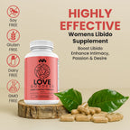 Womens Supplement That Boosts Libido | Enhance Intimacy, Passion and Desire | Miura Puama for Female Specific Arousal | Love Goddess | Vitamin | Warped Wellness