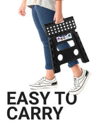 Delxo Folding Step Stool 13 Inch,300 Lbs Step Stool for Adults Black