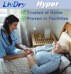 LivDry High Absorbency Pad Insert for Incontinence Briefs and Adult Diapers, Women and Men, Hyper 2400 (18 Count)