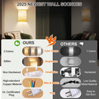 Yunaking Plug in Wall Sconces Set of Two Wall Lights with On/Off Switch