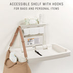 Rubbermaid Commercial Products Horizontal Baby Changing Station, Light Platinum, Wall-Mounted Fold-Down Diaper Change Table with Safety Straps for Restaurants/Hotels/Schools/Airports