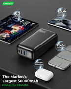 OHOVIV Portable Charger Power Bank 50000mAh,PD 22.5W Battery Pack