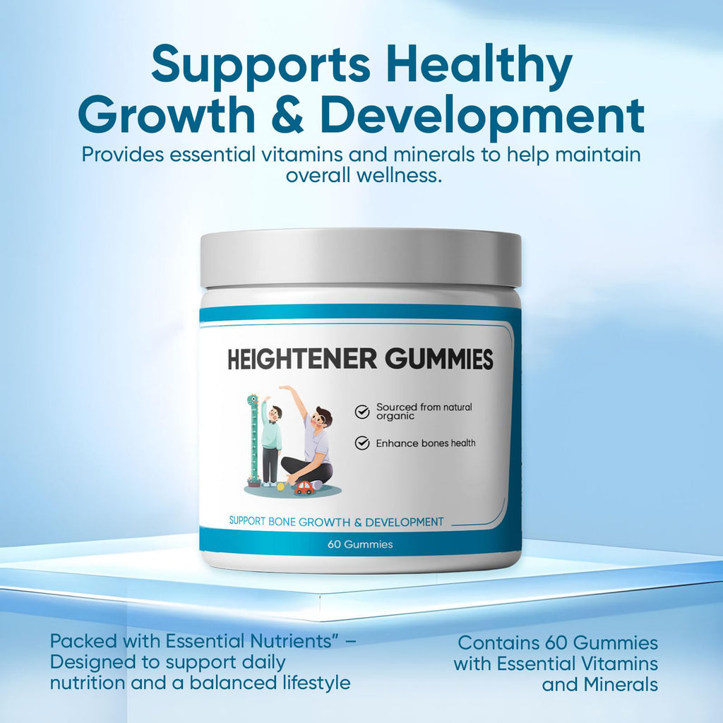 SPEORARY Heightener Gummies with Vitamin C, Vitamin D, Calcium & Ashwagandha – 60 Gummies
