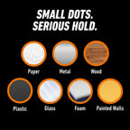 Gorilla Adhesive Dots, Double-Sided, Clear, 0.5" Diameter, 150 Pieces