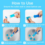 6 Packs Toilet Bowl Gel Stamp - Replacement Gel Toilet Bowl Cleaning Stamps Compatible with Scrubbing Bubbles, Stop Limescale and Rings, for Cleaning and Refreshing, 6 Pack with Dispenser
