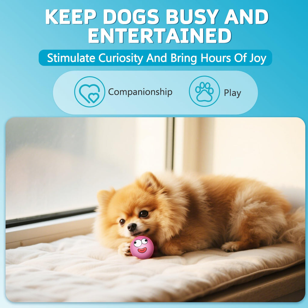 HDSX Squeaky Dog Toys Soft Latex Rubber Squeaky Dog Balls for Puppy Small Pet Dogs (8 Pack) (Round Balls)