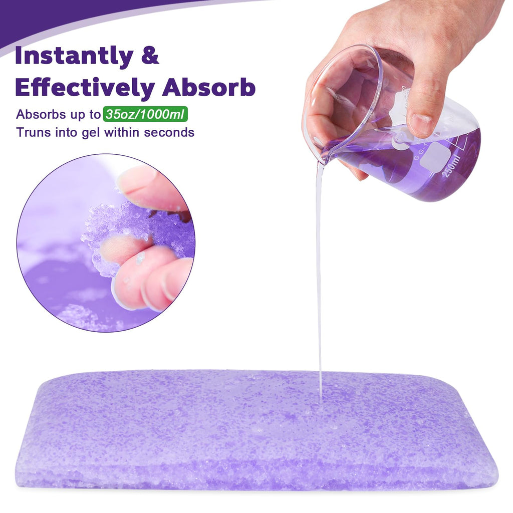OUMEE 100PCS Lavender Scented Commode Absorbent Pads for Bedside Commode Bucket - Medical Grade Commode Pads with Absorbent Gel, Potty Liner Pads for Adults Seniors Portable Toilet Pad Bedpans