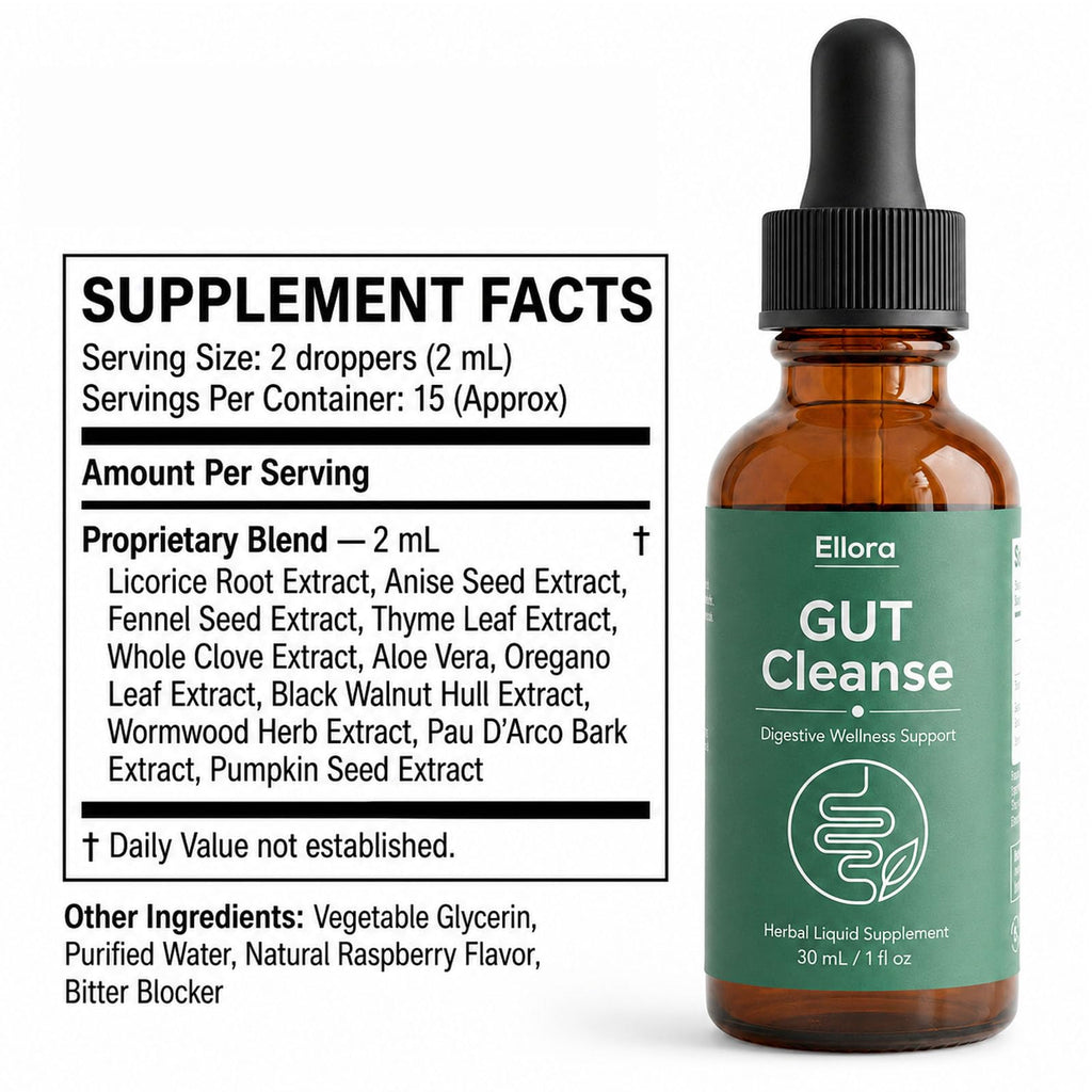 Boaccy Ellora Gut Cleanse Drops, Gentle Gut & Colon Wellness Support, 30 Servings
