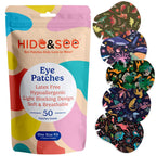 HIDE&SEE Speckles Kids Eye Patches (Wild Pack) Fun & Comfortable Hypoallergenic Patches for Amblyopia Treatment for Boys & Girls Includes Reward Chart (50 Pack)