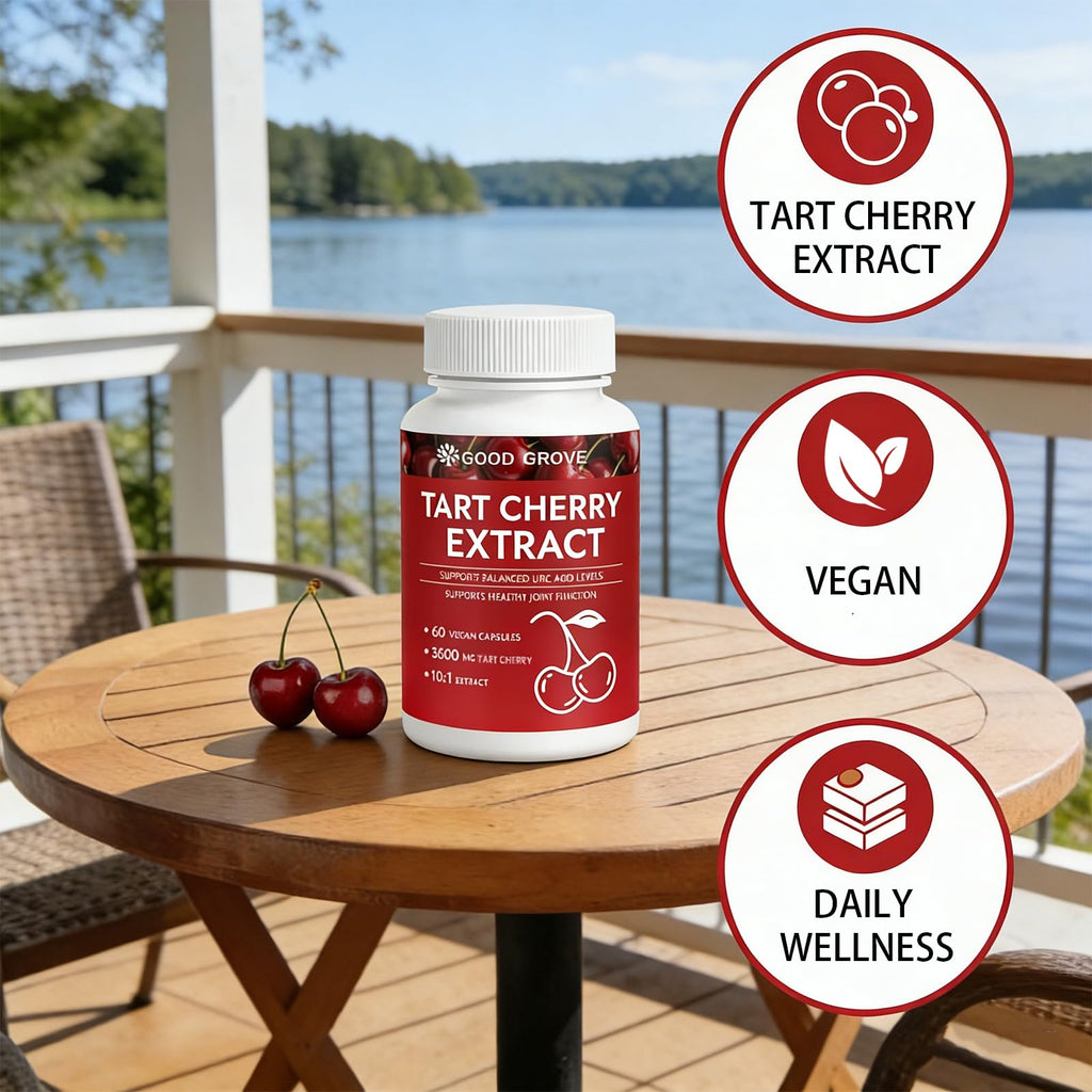 GoodGrove Tart Cherry Extract Capsules, Tart Cherry Capsules, 60 Count