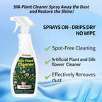 comeast Silk Plant Cleaner Spray No Wipe, Artificial Plant Cleaner and Silk Flower Cleaner Spray, Silk Flower Cleaner Spray No Wipe Spray Away Dust Remover, Drips Dry Faux Plant Spot16.91 Fl oz