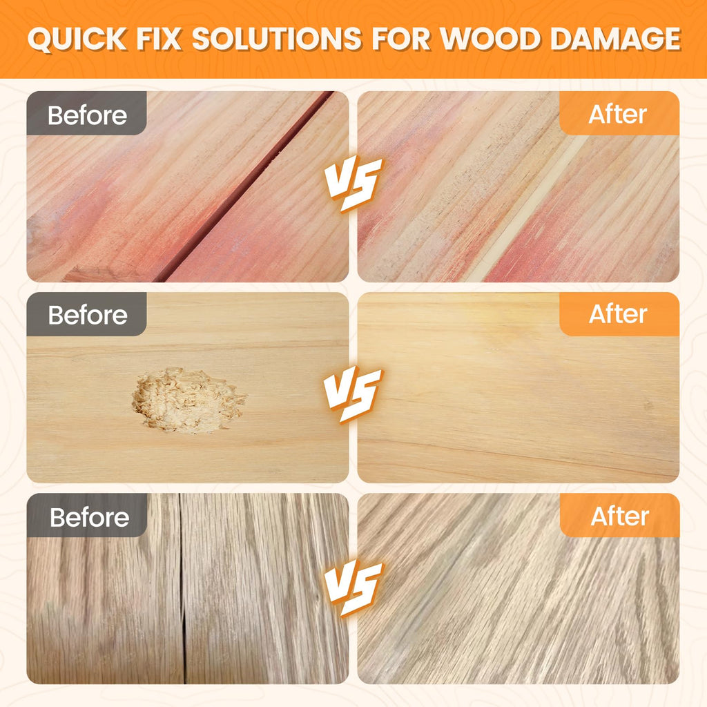Wood Filler, Wood Repair Kit, 16 Ounce Paintable & Stainable Wood Putty Filler, Wood Scratch Cracks Holes Repair Furniture, Exterior Wood Filler Water Resistant, Wood Putty White oak,