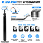 68Pcs 3D Printer Tools Kit with Storage Case, 3D Printer Accessories - Deburring Tool, 3D Printer Removing Scrapers, Metal Files, Brushes, Hand Drill, Tweezers, for Bambu Lab, Ender 3, Kobra, etc.