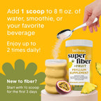 Bellway Super Fiber Powder + Fruit, Sugar Free Organic Psyllium Husk Powder Fiber Supplement for Regularity, Bloating Relief & Digestive Health, Plant-Based, Pineapple Passion Fruit (50 Servings)