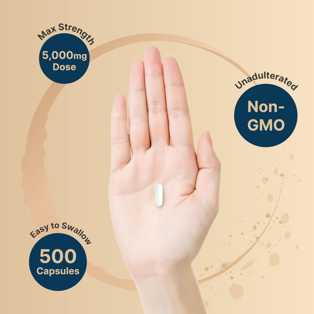 NatureBell Creatine Monohydrate Capsules 5,000mg Per Serving, 500 Count | Micronized, Unflavored Creatine Pills | Pre-Workout & Muscle Strength Support | Easy to Swallow, Filler-Free | 71 Servings