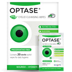 OPTASE TTO Eyelid Cleansing Wipes, 20 Count – Individually Wrapped Tea Tree Oil Eyelid Wipes – Preservative-Free Formula for Daily Use – Eye Doctor Recommended Tea Tree Eye Lid Cleanser