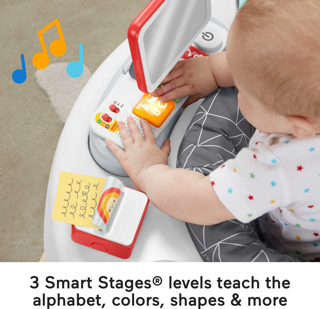 Fisher-Price Baby to Toddler Learning Toy 2-in-1 Like a Boss Activity Center and Play Table with Lights Music and Sounds