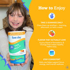 First Day Kids Multivitamin Gummies Age 4+, Strawberry & Orange - Kids Vitamins Multivitamin Gummy A C D3 K2 B1 B2 B6 B12 Folate, Immunity & Brain Function, Vegan - 30 Day Supply, Packaging May Vary