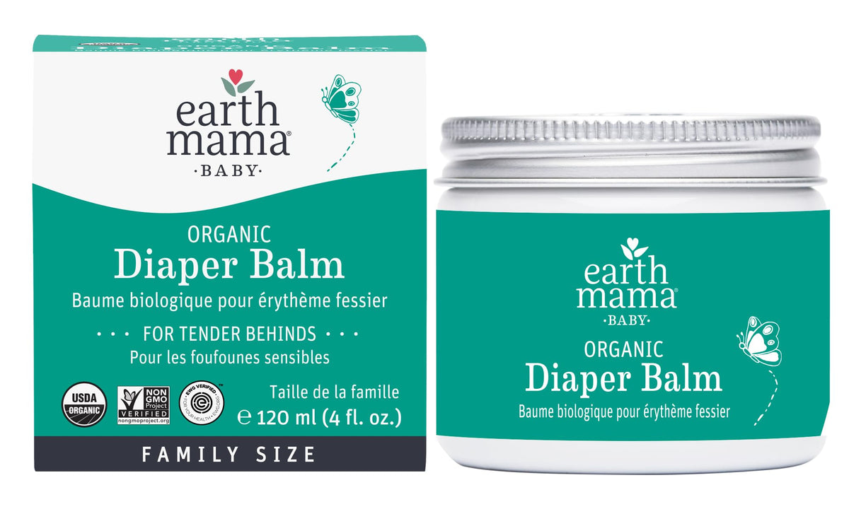Earth Mama Organic Diaper Balm, Calendula Baby Diaper Cream, 4 fl oz