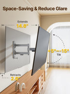 monTEK Full Motion Small TV Wall Mount for 13-43 Inch TVs up to 44 lb