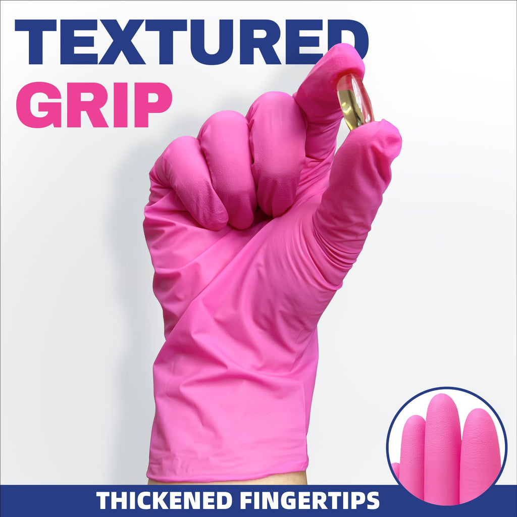 BEASTEK Medical Nitrile Exam Gloves Disposable Powder-Free 100 Orchid (M)