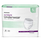 McKesson Ultimate Adult Incontinence Underwear, [72 Count], Large, 44-58 in. Maximum Absorbency, Unisex Bladder Leak Protection, Pull-On Style with Tear-Away Sides, Postpartum and Incontinence