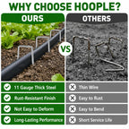 HOOPLE 200Pack 6 Inch 11 Gauge Galvanized Landscape Staples,Stakes for Outdoor Decorations, Anti-Rust Staples for Weed Barrier Fabric, U-Shaped Tent Stakes (200)