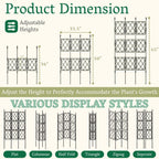 Garden Trellis Frame for Climbing Plants Outdoor | 65 Inch PE-Coated Metal Pipes & Plastic Grids Rose Wall Trellis | Rustproof Privacy Screen Plant Support Frame for Flowers Vines Vegetables Indoor