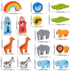 KMTJT Toddlers Wooden Noah's Ark Toy for 1 2 3 Boys Girls Baptism Gifts
