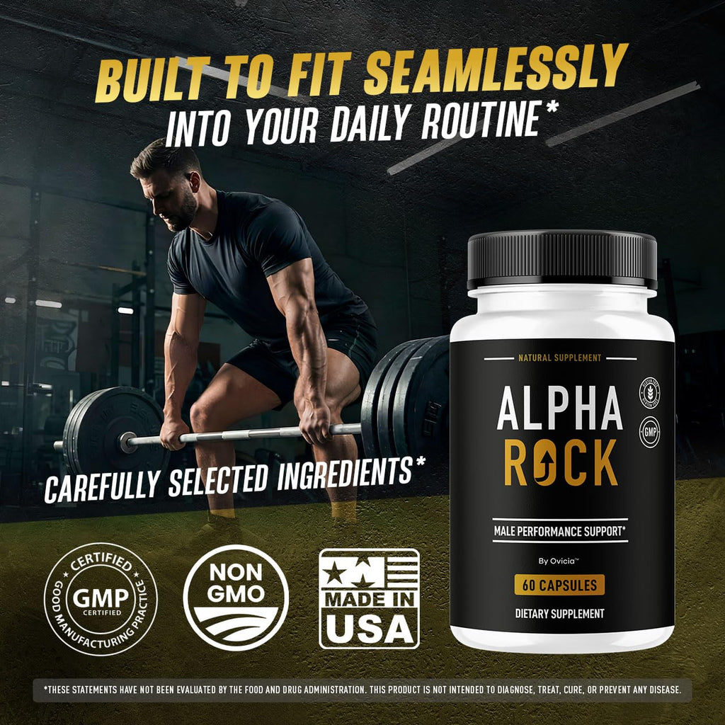 (2 Pack) Alpha Rock - Alpha Rock Pills Support Natural Maximum Strength, Daily AlphaRock Capsules All Natural Advanced Formula Premium Vitamins for Overall Health & Wellness, 120 Capsules for 2 Months