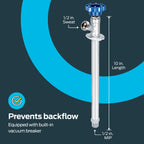 Eastman 10 Inch Frost Free Sillcock, 1/2 Inch MIP x 1/2 Inch Sweat, Blue, 80222