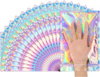 FUNFERY 6.3x9.4 SmellProof Holographic Resealable Bag,Clear Mylar Favor Bag
